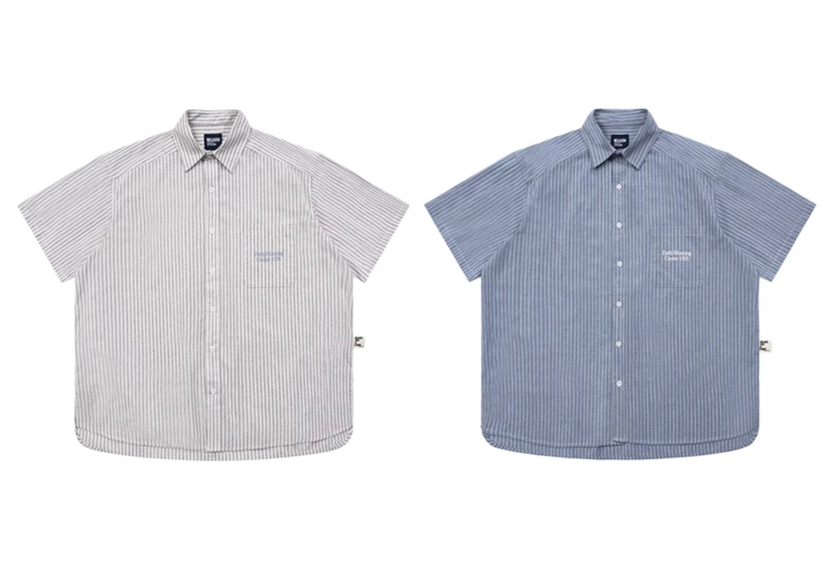 striped short sleeve shirt N3399 - NNine