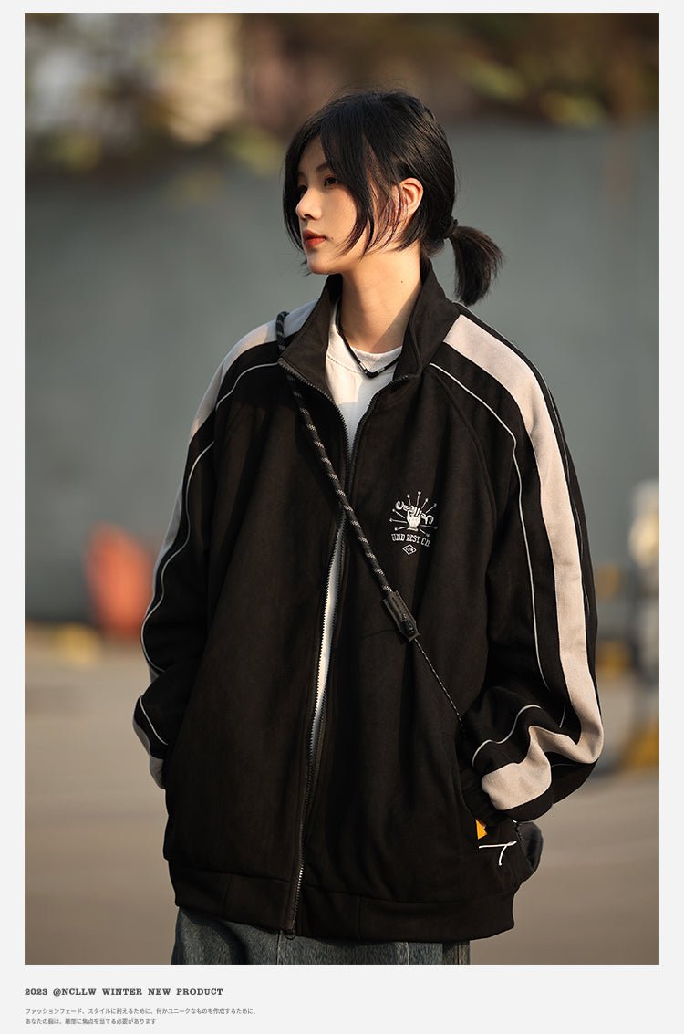 Suede fabric track jacket NW365 - NNine