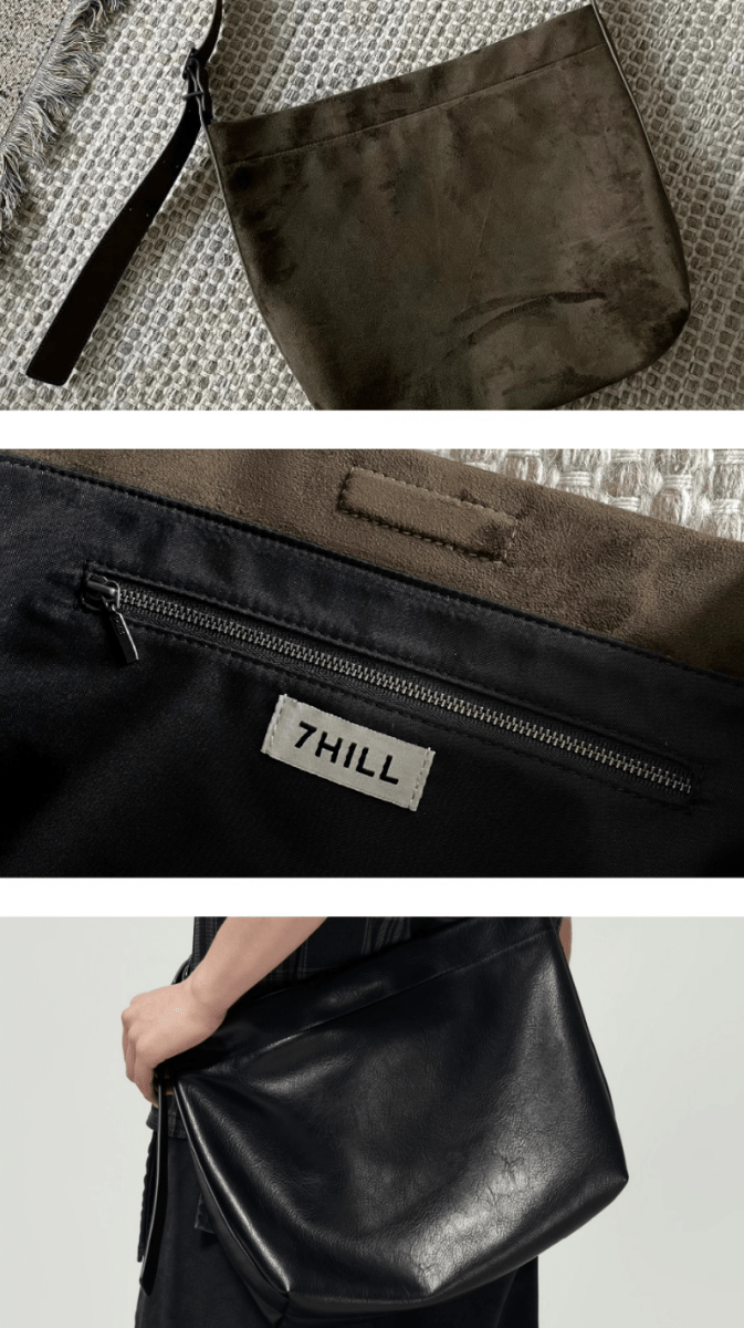 スエードメッセンジャーバッグ レザー / Suede Messenger Bag N5567 - ファッション通販NNine(ナイン)