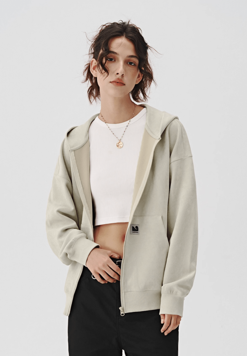 suede zip hoodie N3968 - ファッション通販 NNine(ナイン)