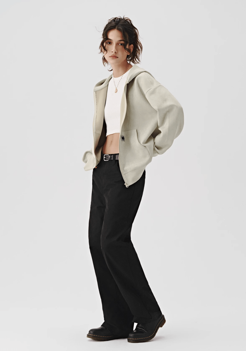 suede zip hoodie N3968 - ファッション通販 NNine(ナイン)