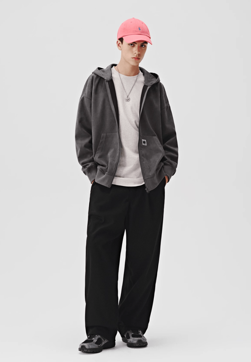 suede zip hoodie N3968 - ファッション通販 NNine(ナイン)