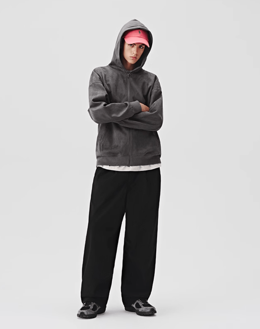 suede zip hoodie N3968 - ファッション通販 NNine(ナイン)