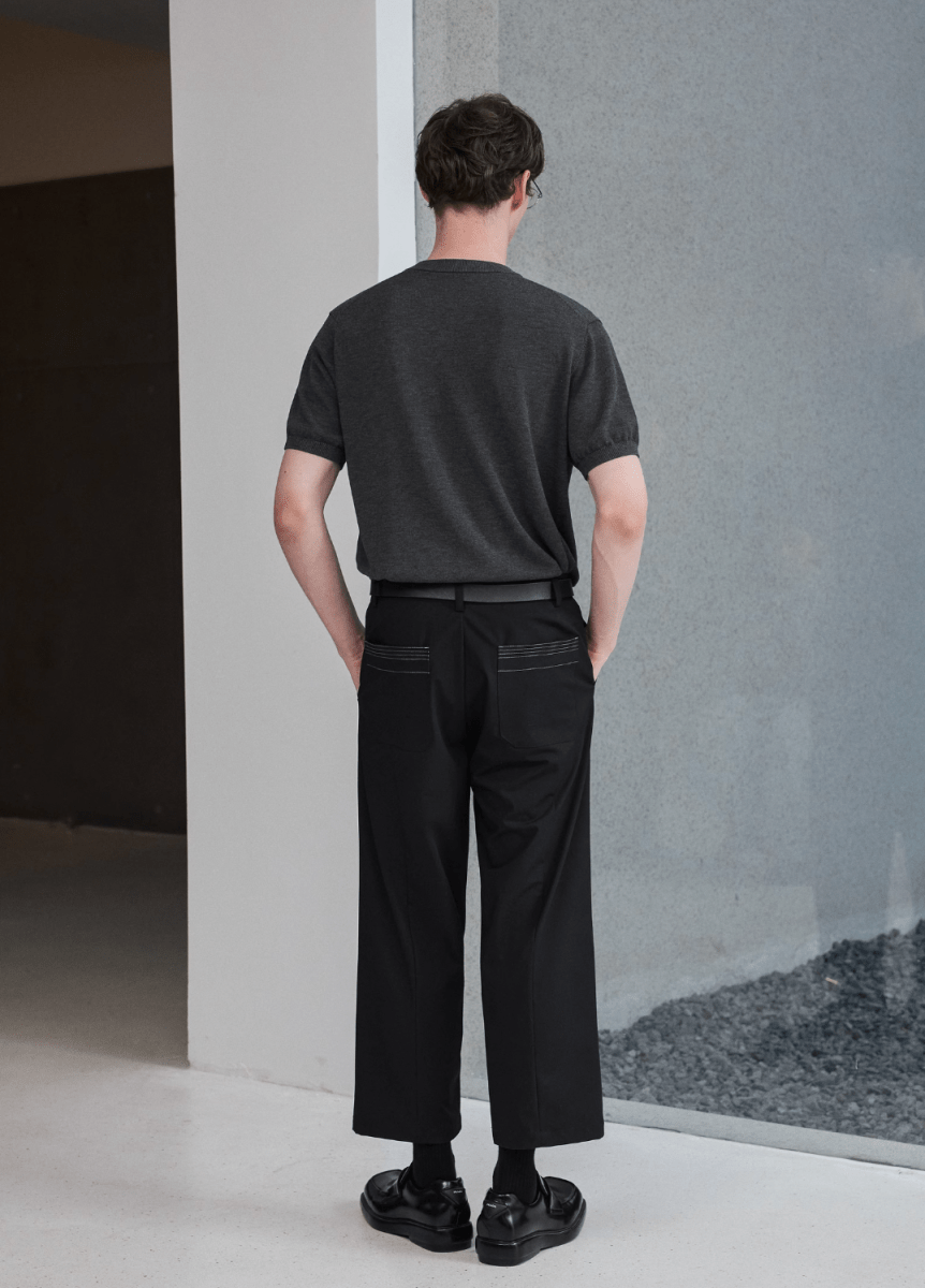summer knit / サマーニット 半袖 クルーネック きれいめ N5305 - ファッション通販 NNine(ナイン)