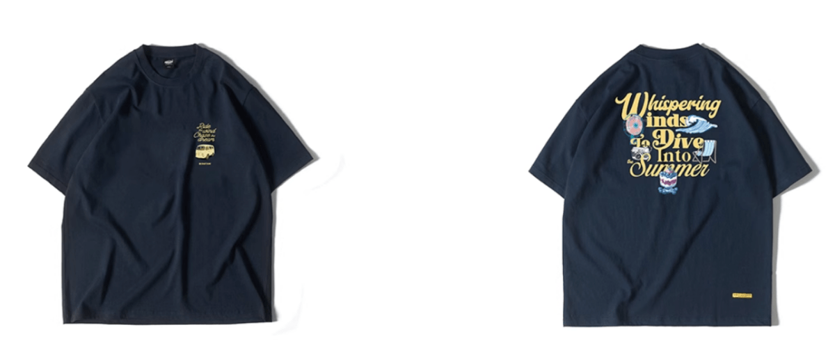 サマーバックプリントTシャツ コットン100% / Summer Back Print T-shirt N5506 - ファッション通販NNine(ナイン)