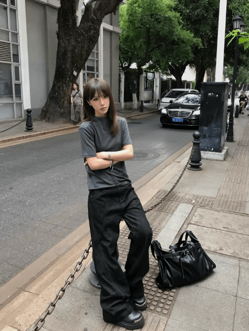 伸縮性スリムTシャツ テンセル混紡 / Elastic Slim T-shirt N5562 - ファッション通販NNine(ナイン)