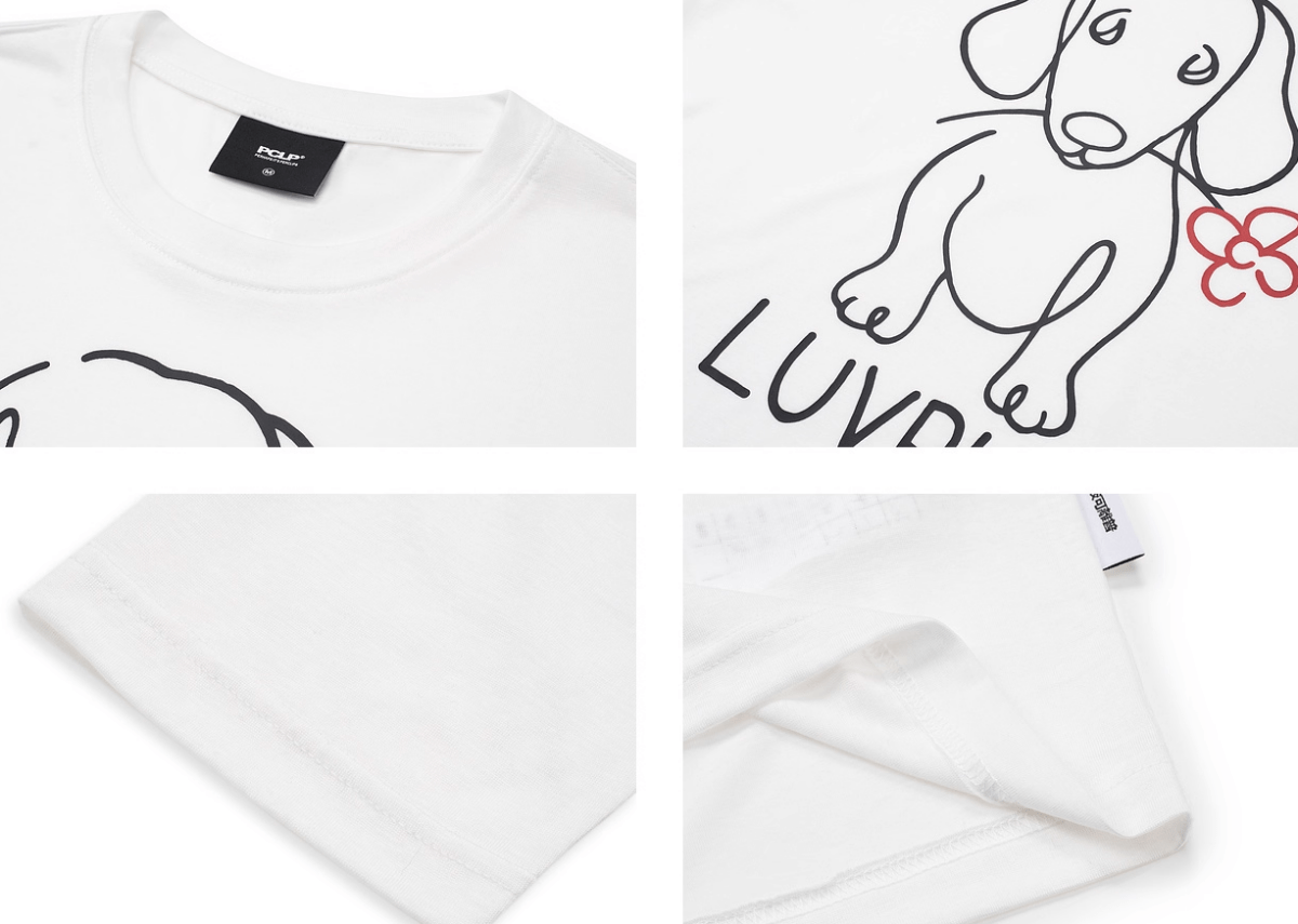 ラインアート・ドッグ グラフィック ロンT / Flower dog print T-shirt N5607 - ファッション通販NNine(ナイン)