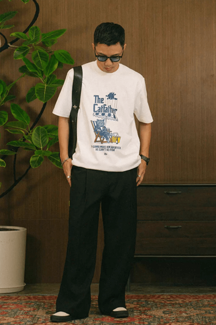 ゴッドファーザーキャットプリントTシャツ / Godfather Cat Print T-shirt N5510 - ファッション通販NNine(ナイン)