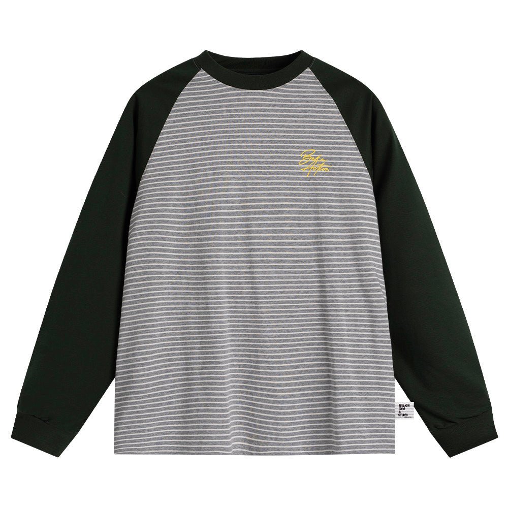 配色ラグランボーダー長袖Tシャツ N6654 - ファッション通販NNine(ナイン)