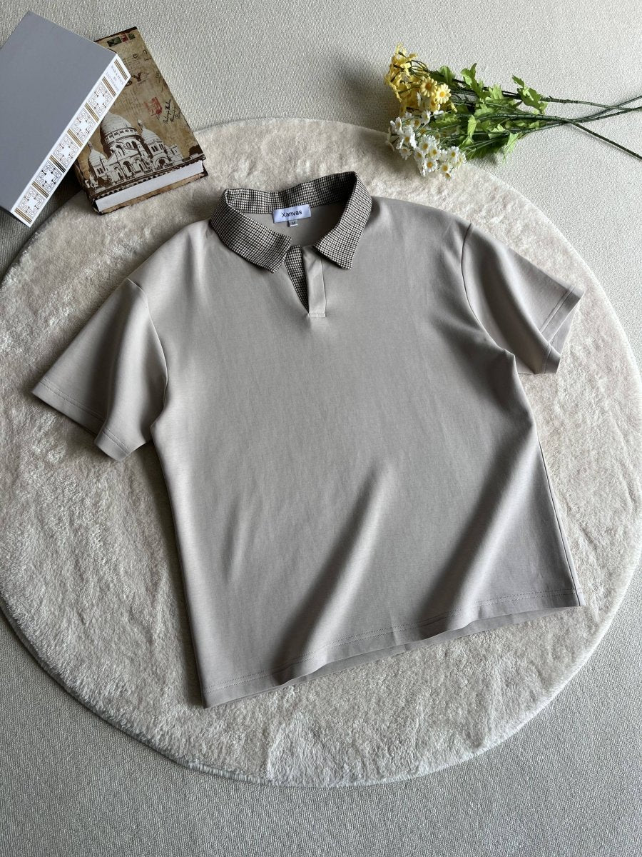 千鳥格子 切替 アイスタッチ ポロTシャツ N6834 - ファッション通販NNine(ナイン)