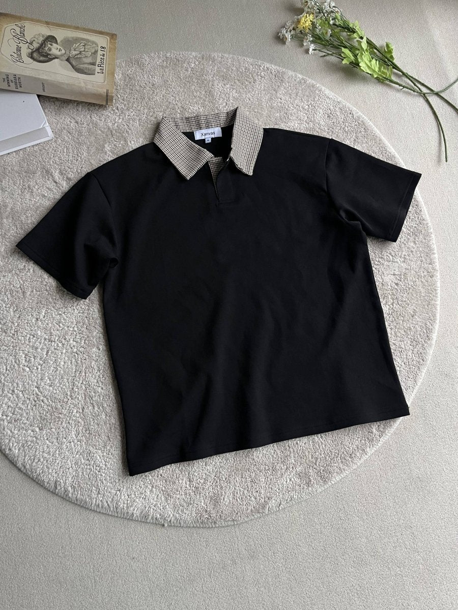 千鳥格子 切替 アイスタッチ ポロTシャツ N6834 - ファッション通販NNine(ナイン)