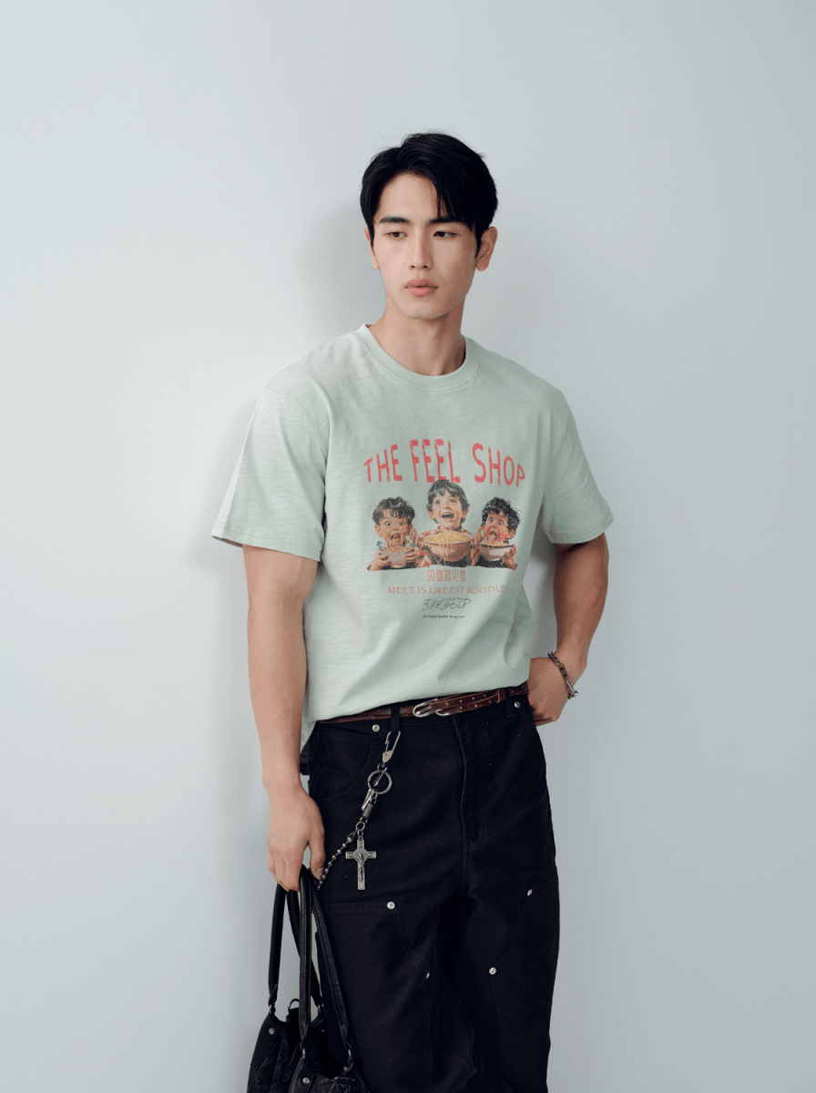 スラブコットン ヴィンテージプリント ヘビーTシャツ N7024 - ファッション通販NNine(ナイン)