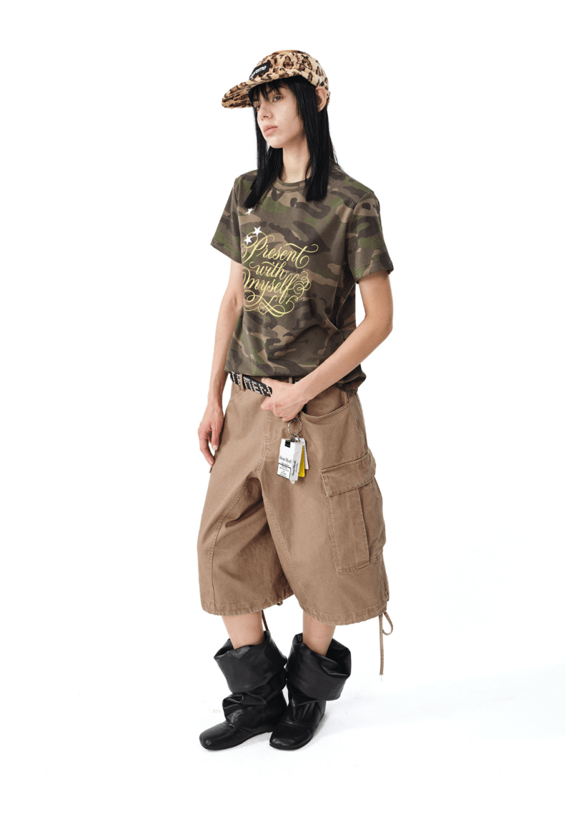 コットン カモフラージュ プリントTシャツ N7092 - ファッション通販NNine(ナイン)