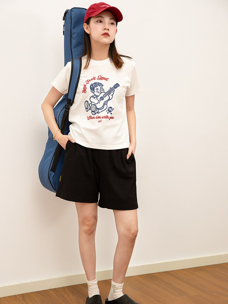 コットンギター少年グラフィックTシャツ N7145 - ファッション通販NNine(ナイン)