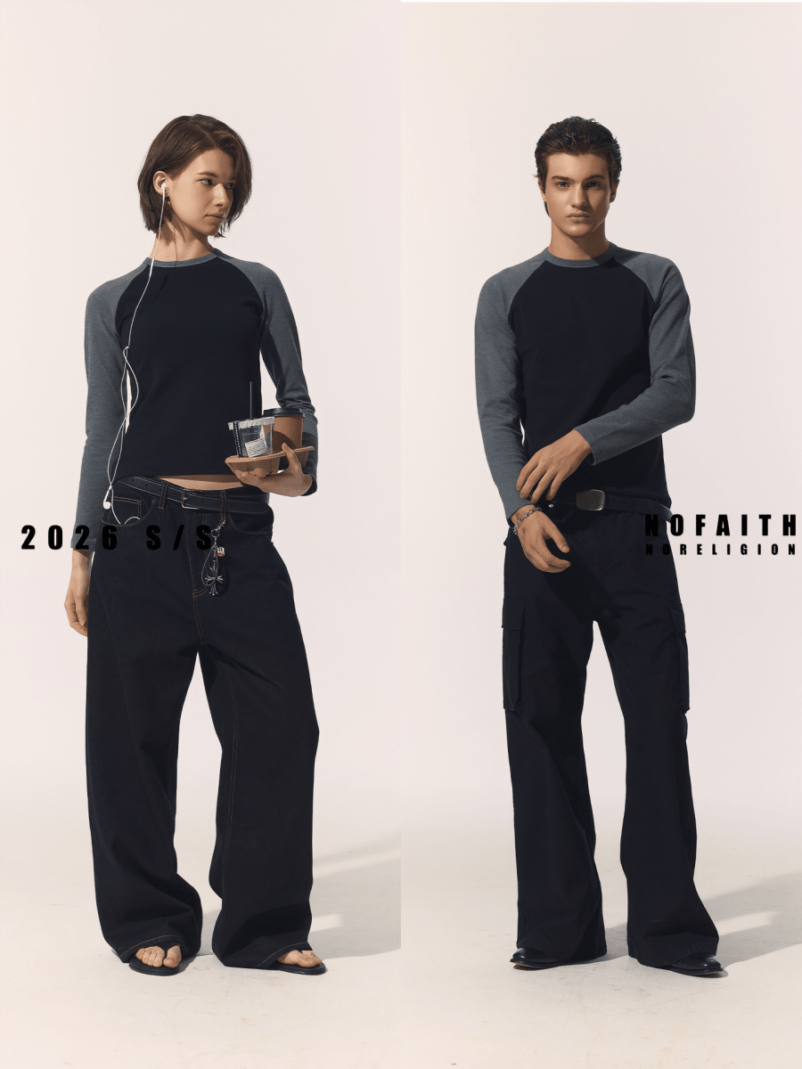 コットン配色ラグランロンT N7175 - ファッション通販NNine(ナイン)