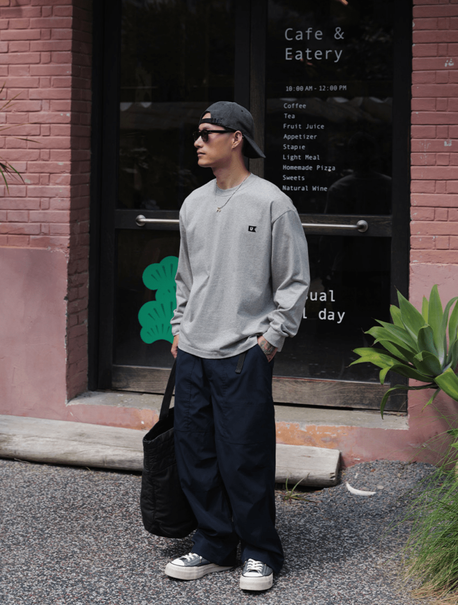 コットンワンポイントロングスリーブTシャツ N7234 - ファッション通販NNine(ナイン)