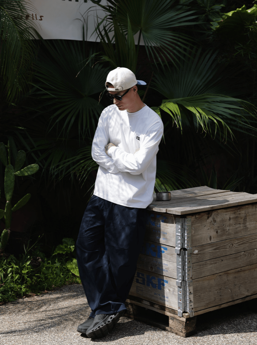 コットンワンポイントロングスリーブTシャツ N7234 - ファッション通販NNine(ナイン)