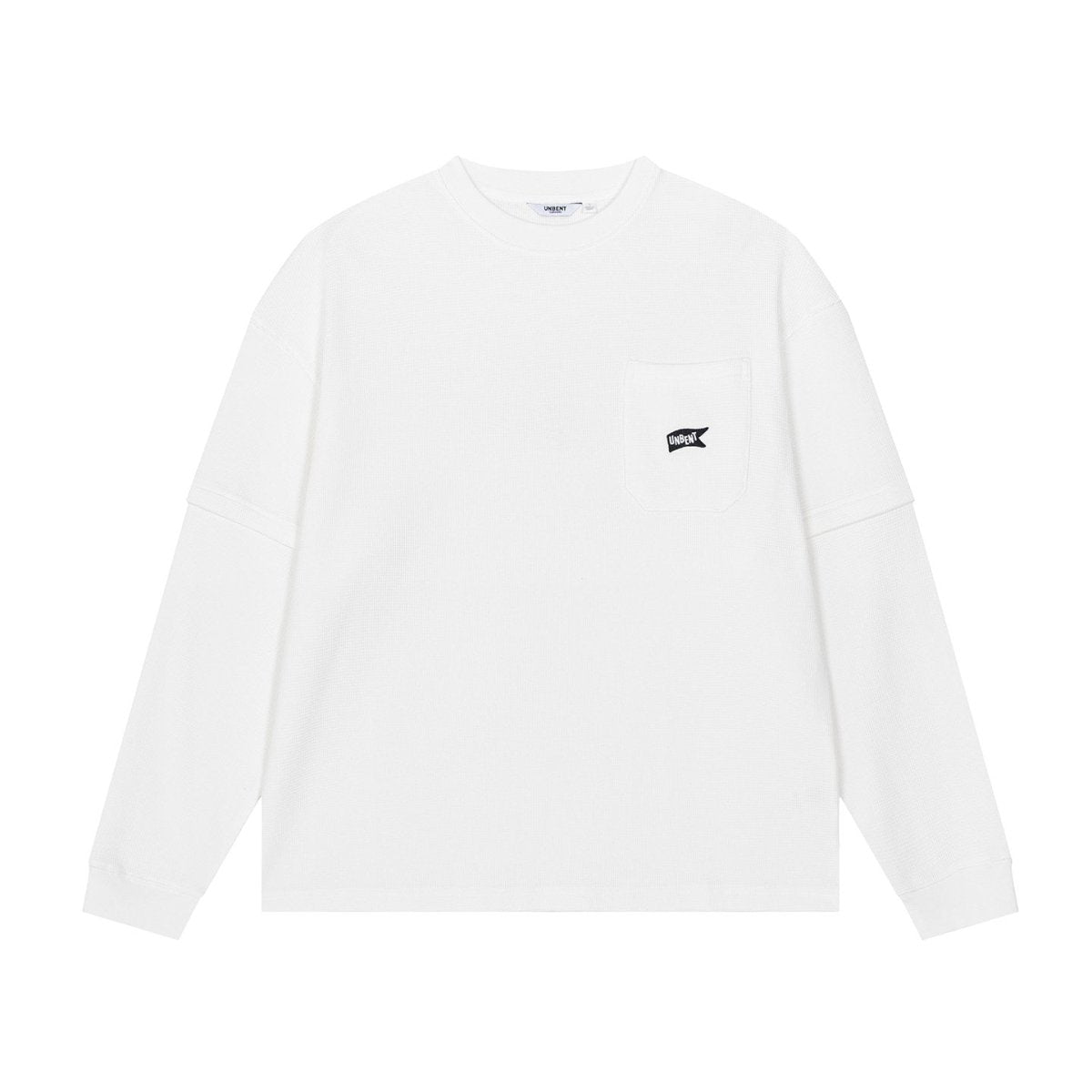 レイヤードポケット刺繍ワッフルロングTシャツ N7300 - ファッション通販NNine(ナイン)