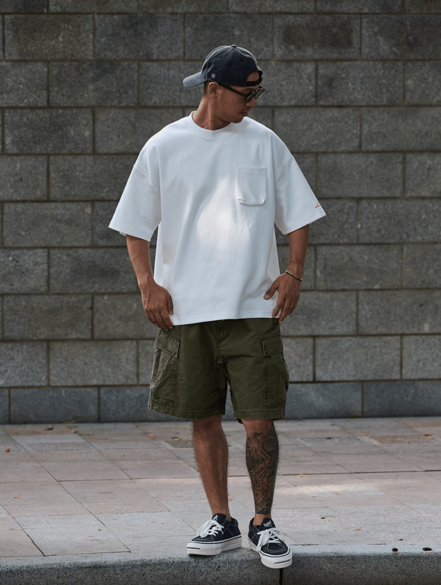 ヘビーウェイト コットンブレンド ポケットTシャツ / Pocket T-shirt N5588 - ファッション通販NNine(ナイン)