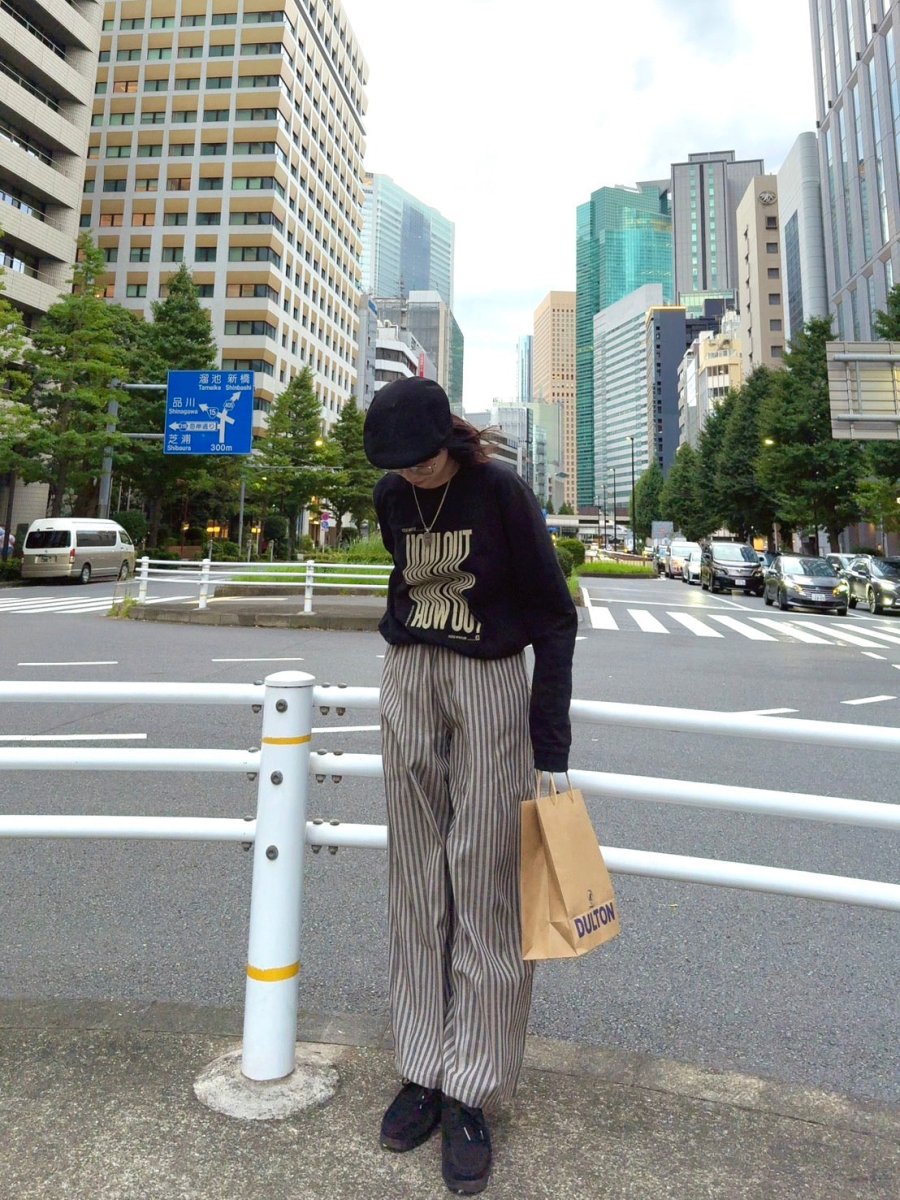 ルーズフィッドストライプパンツ TT003 - ファッション通販NNine(ナイン)
