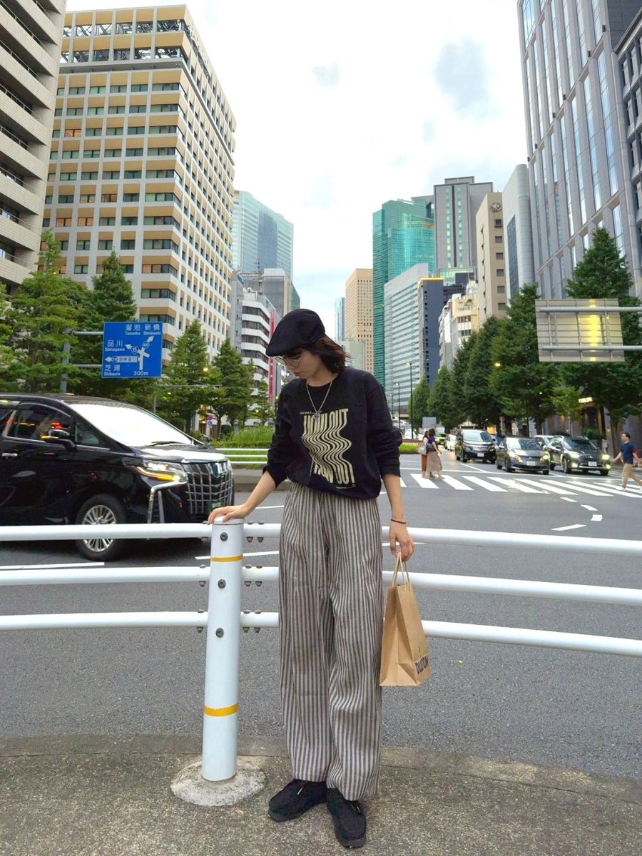 ルーズフィッドストライプパンツ TT003 - ファッション通販NNine(ナイン)