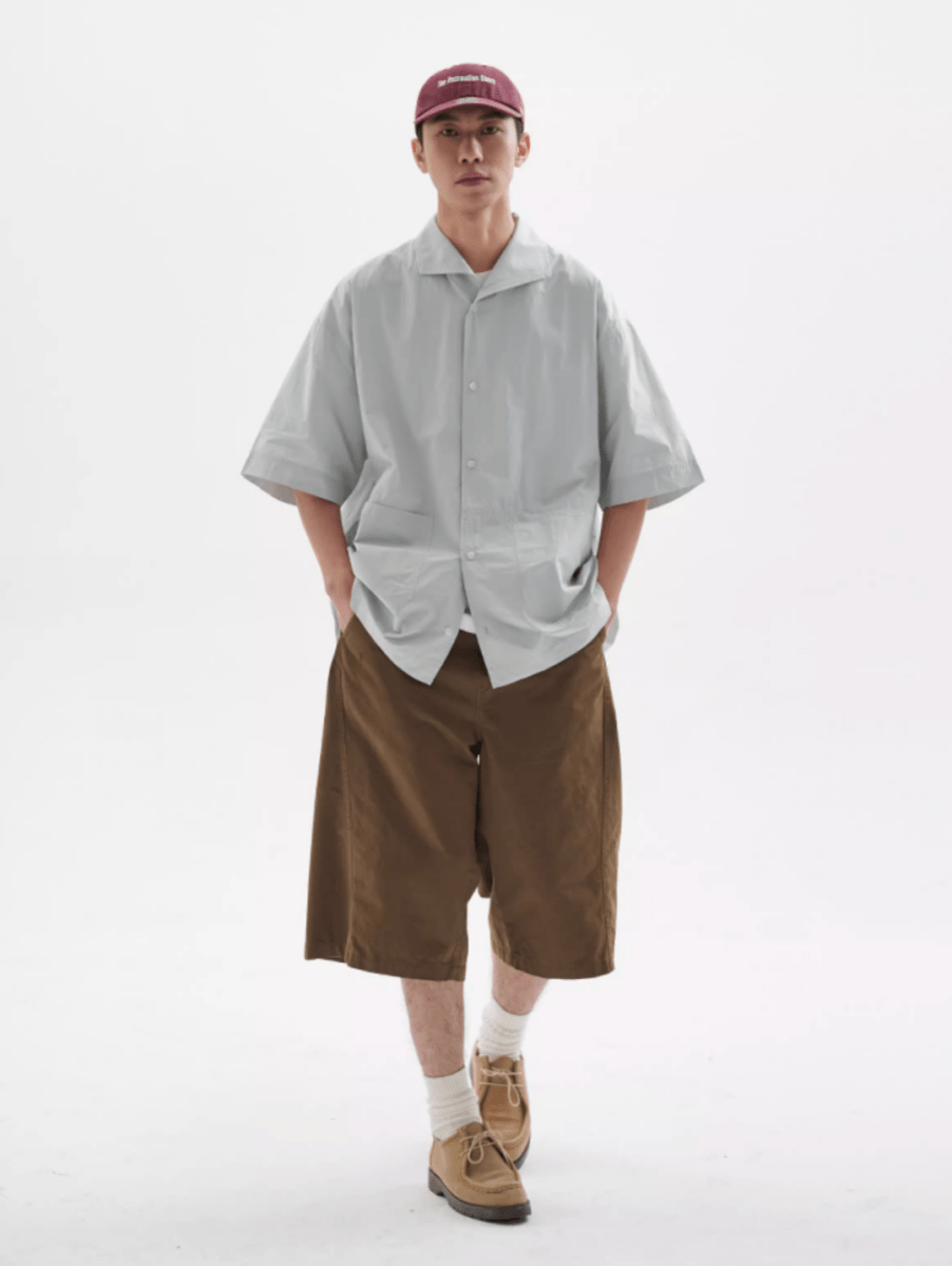 U字パッチポケット開襟シャツ メンズ レディース 綿100% 半袖|U - shaped Patch Pocket Open Collar SHIRT N5419 - メンズファッション通販 NNine(ナイン)