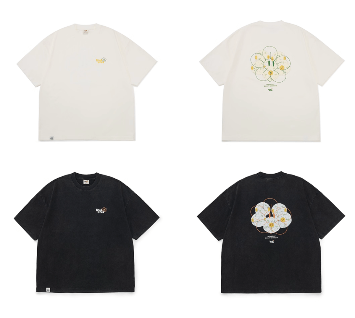 Vintage flower ball print T-shirt N5615 - ファッション通販NNine(ナイン)