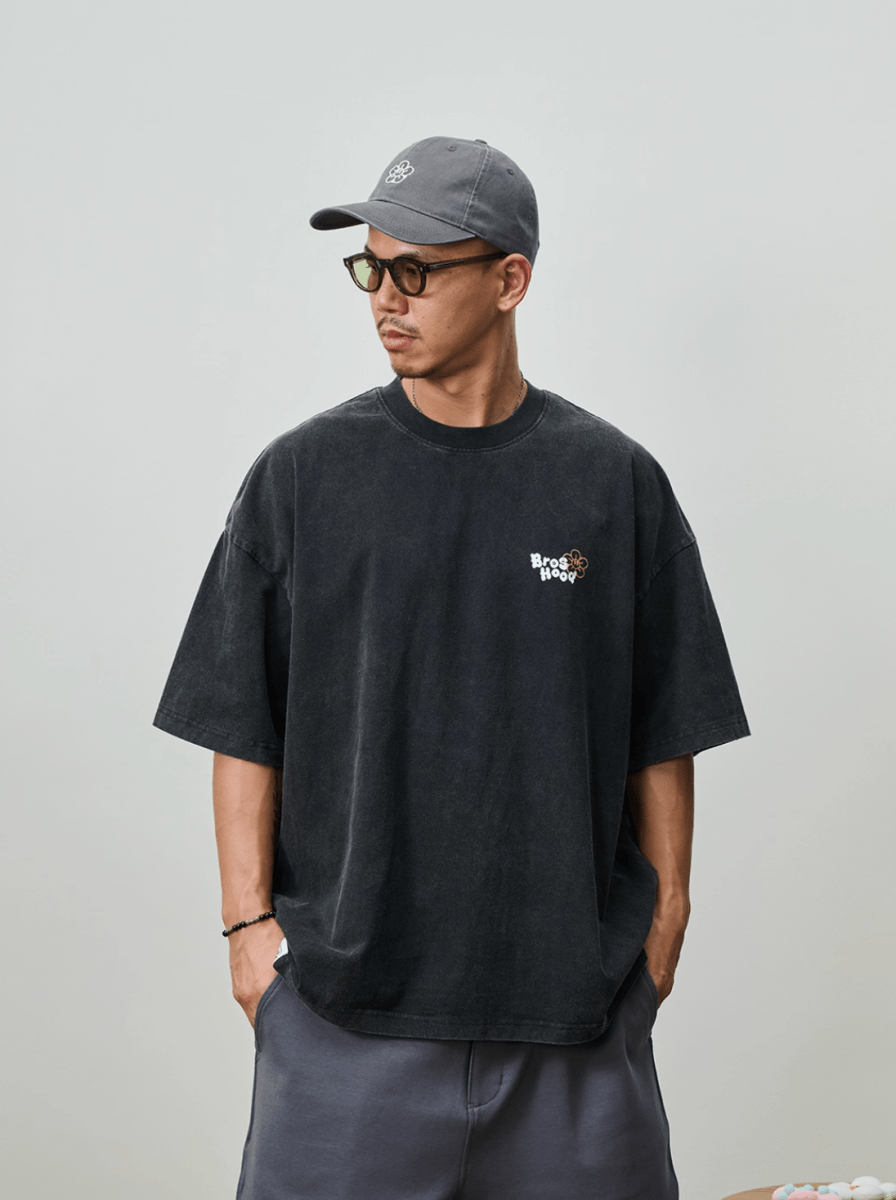 Vintage flower ball print T-shirt N5615 - ファッション通販NNine(ナイン)