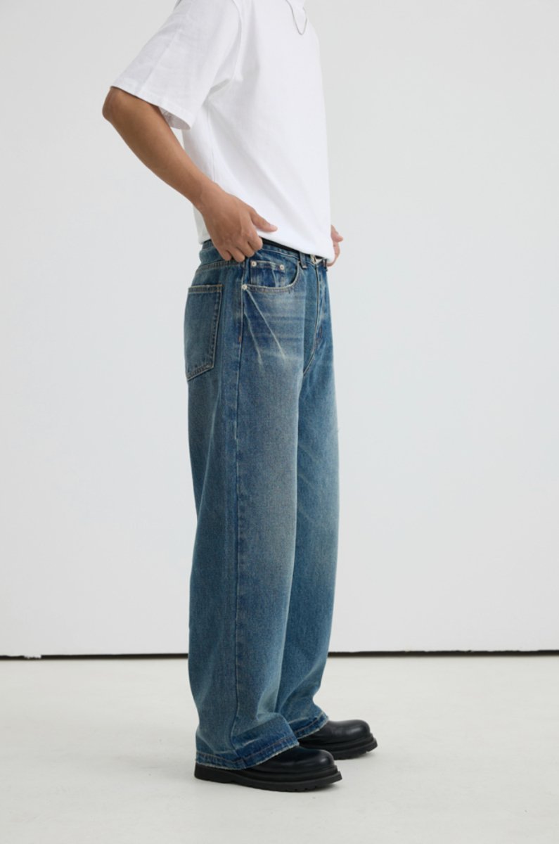 Washed denim distressed pants N4632 - NNine