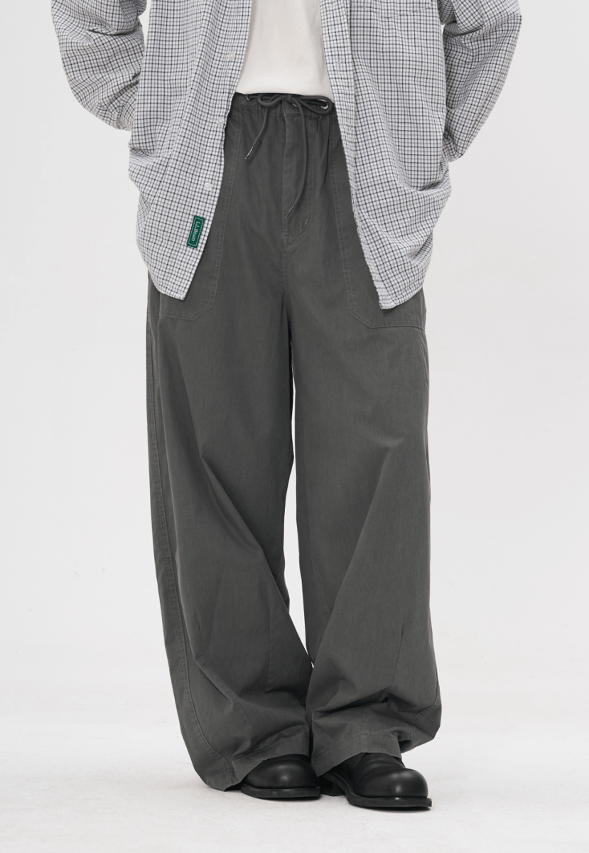 ドローストリング・ベイカーワイドパンツ / Washed pants N5608 - ファッション通販NNine(ナイン)