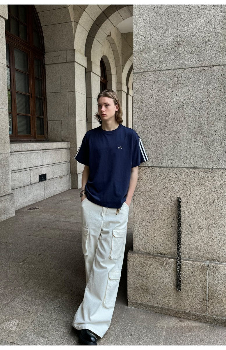 white cargo pants N3738 - NNine