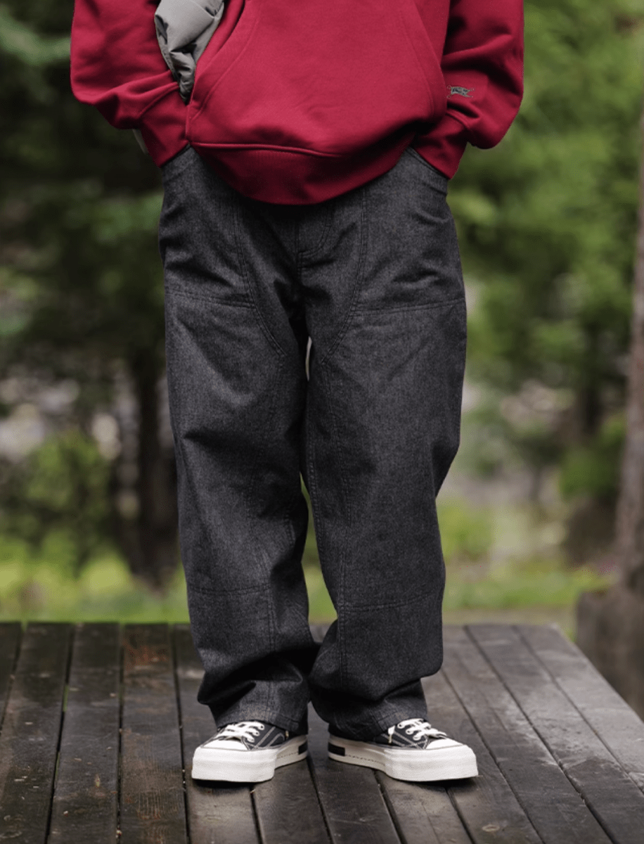 wide straight denim pants N5042 - ファッション通販 NNine(ナイン)