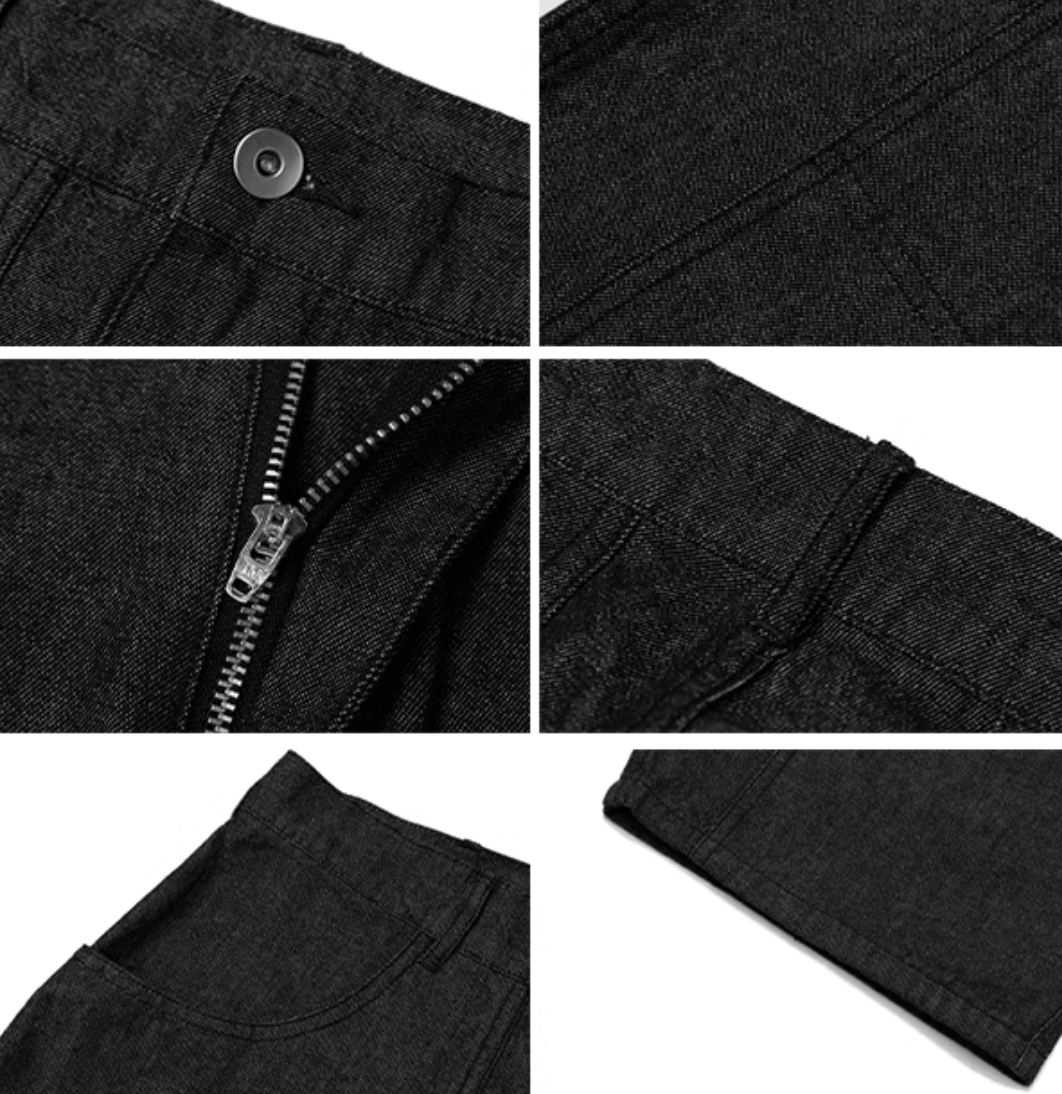 wide straight denim pants N5042 - ファッション通販 NNine(ナイン)