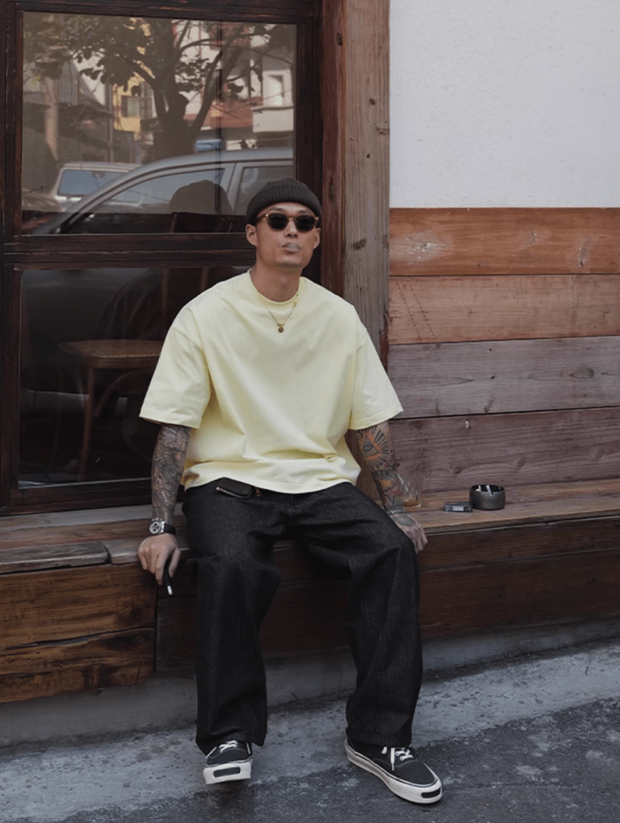 wide straight denim pants N5042 - ファッション通販 NNine(ナイン)