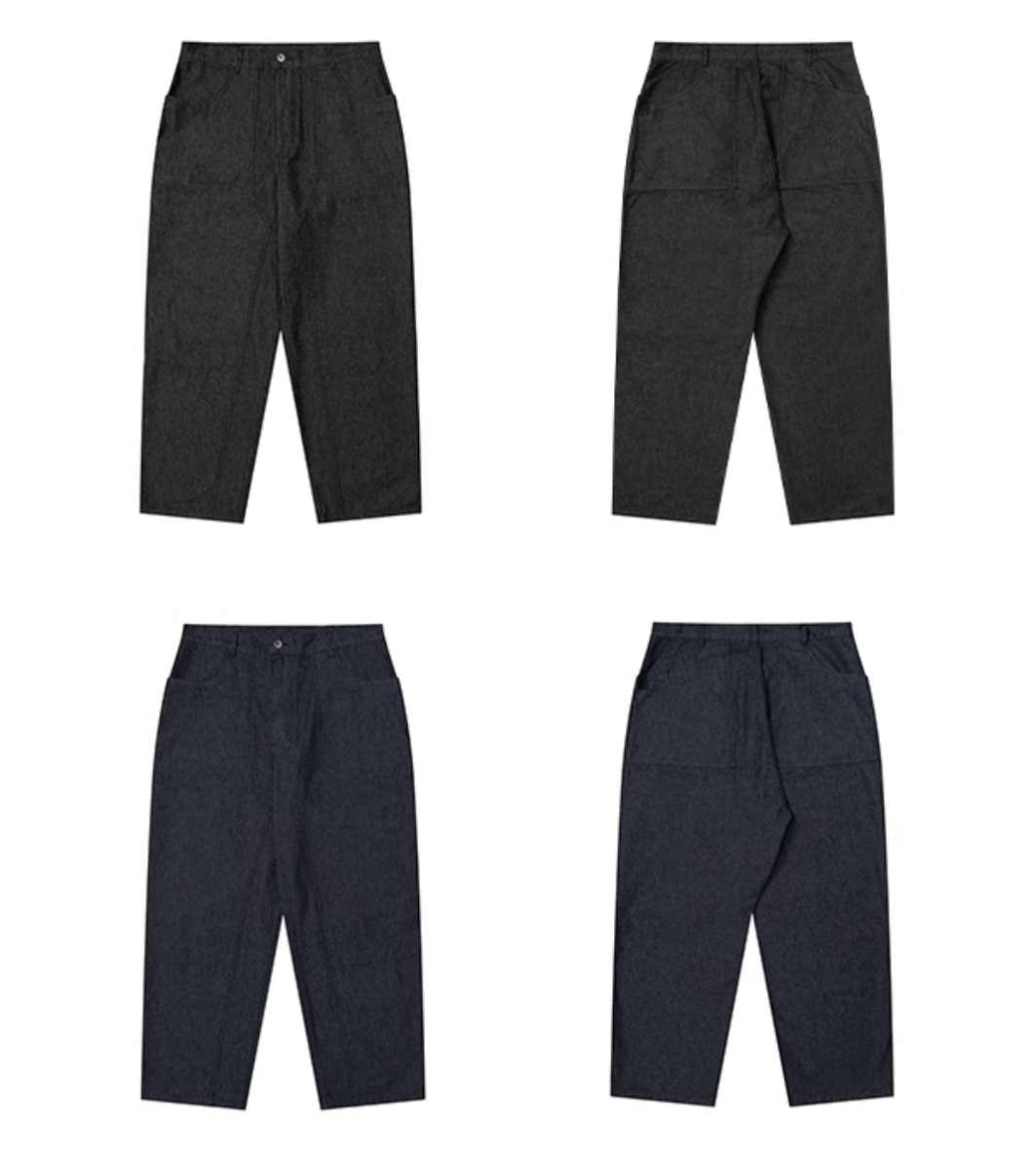 wide straight denim pants N5042 - ファッション通販 NNine(ナイン)