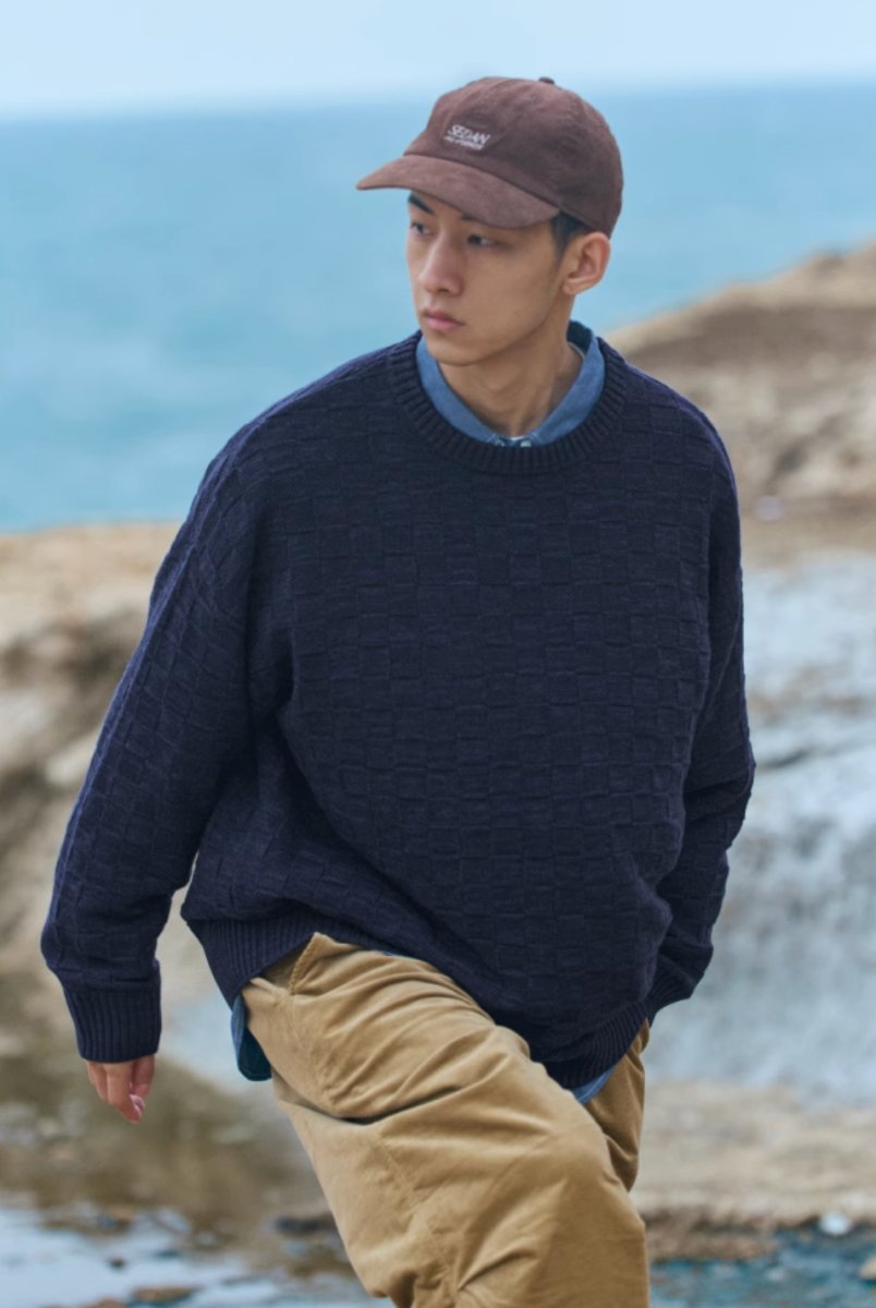 【テック繊維】wool knit sweater N4533 - NNine
