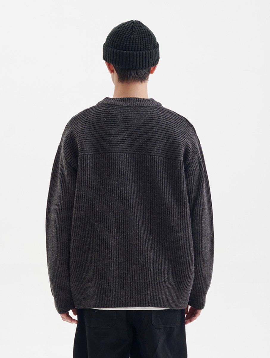 【ウールブレンド】wool knit sweater N4607 - NNine