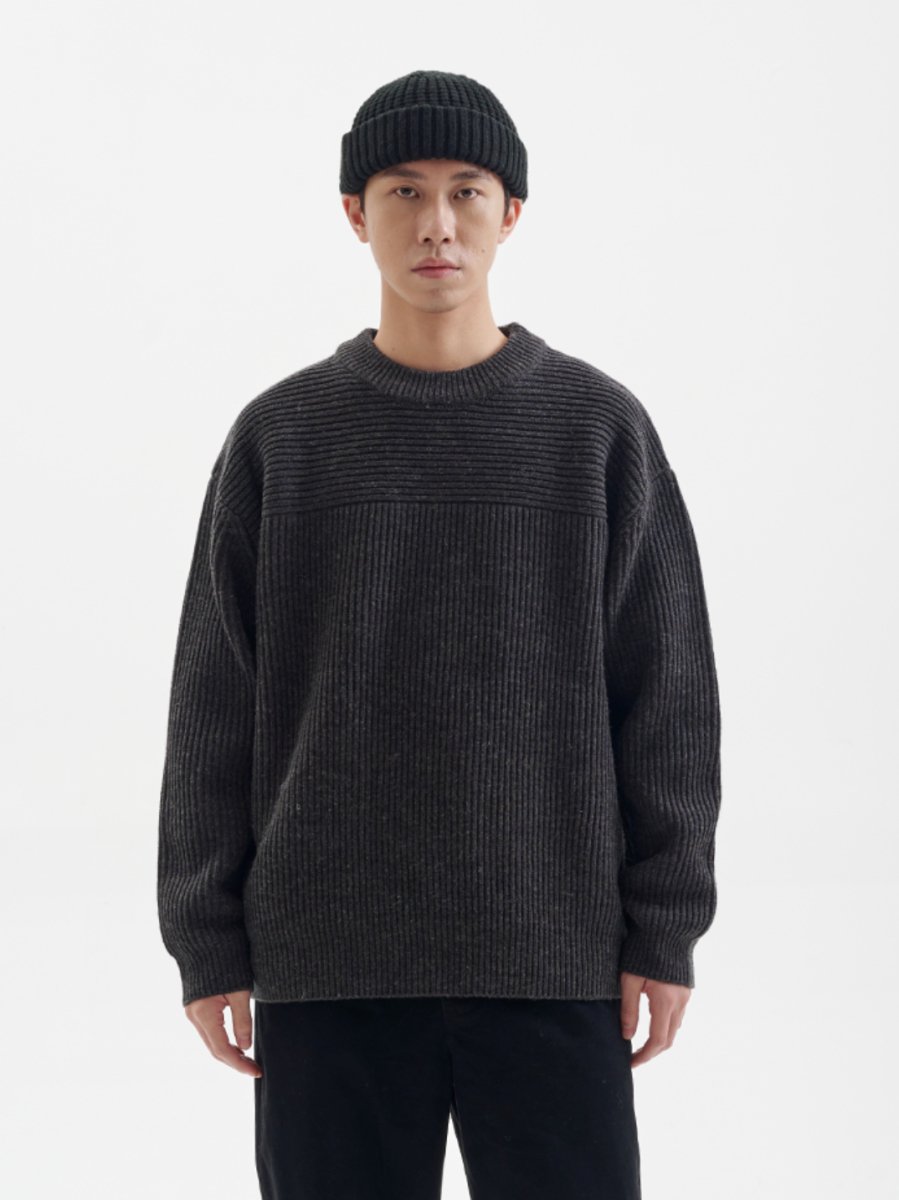【ウールブレンド】wool knit sweater N4607 - NNine