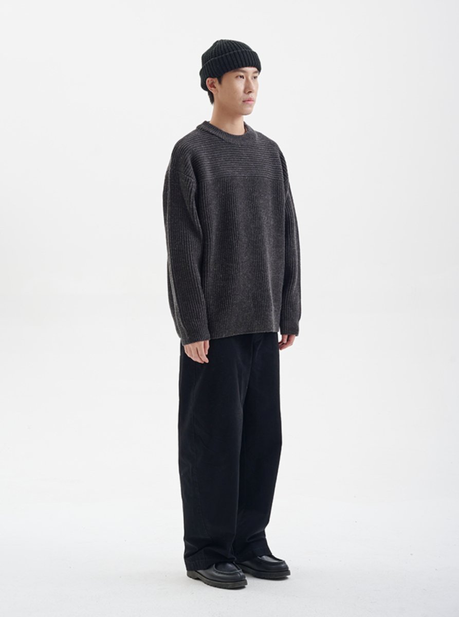 【ウールブレンド】wool knit sweater N4607 - NNine