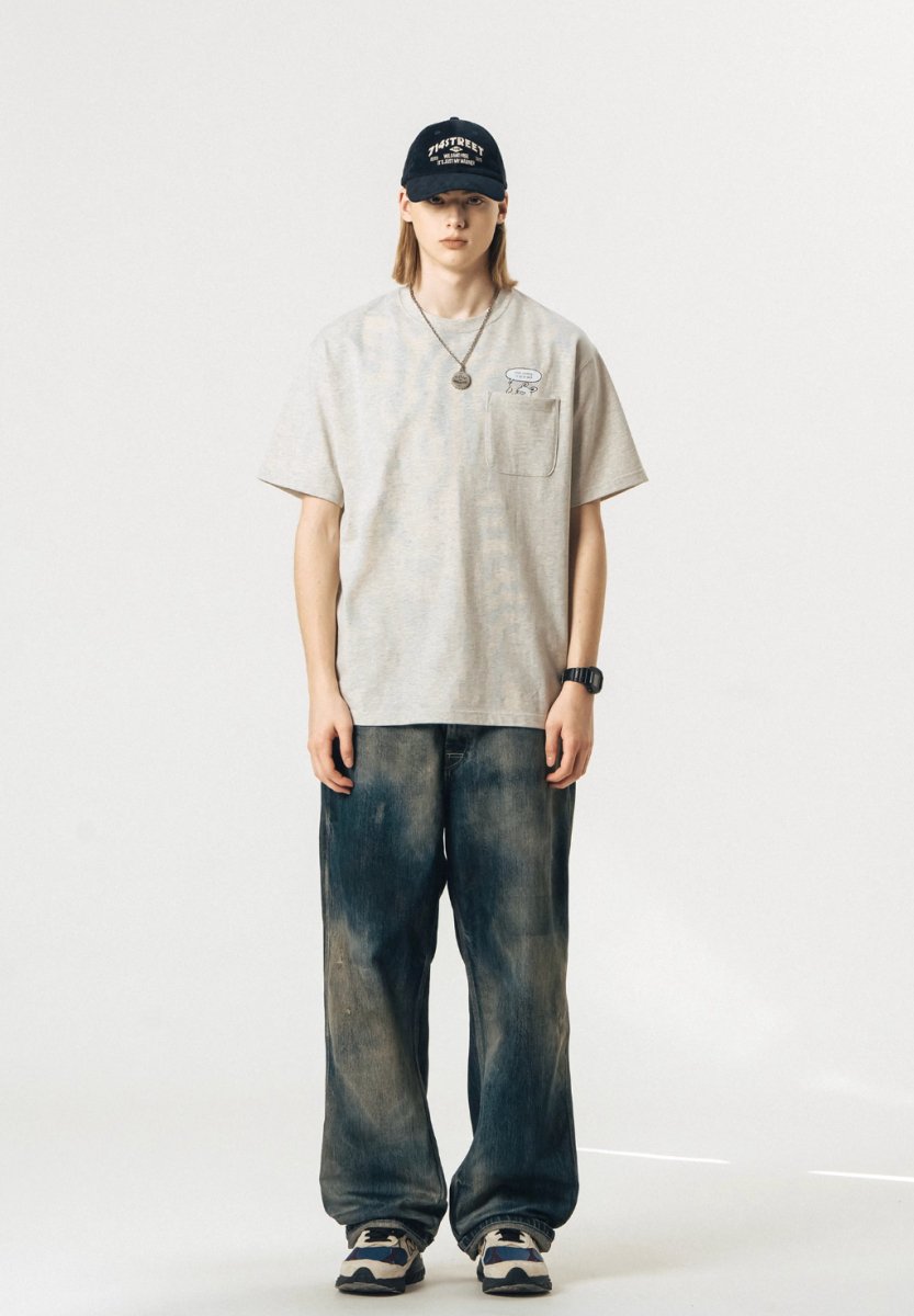 【240G】Back print T-shirt N235 - NNine