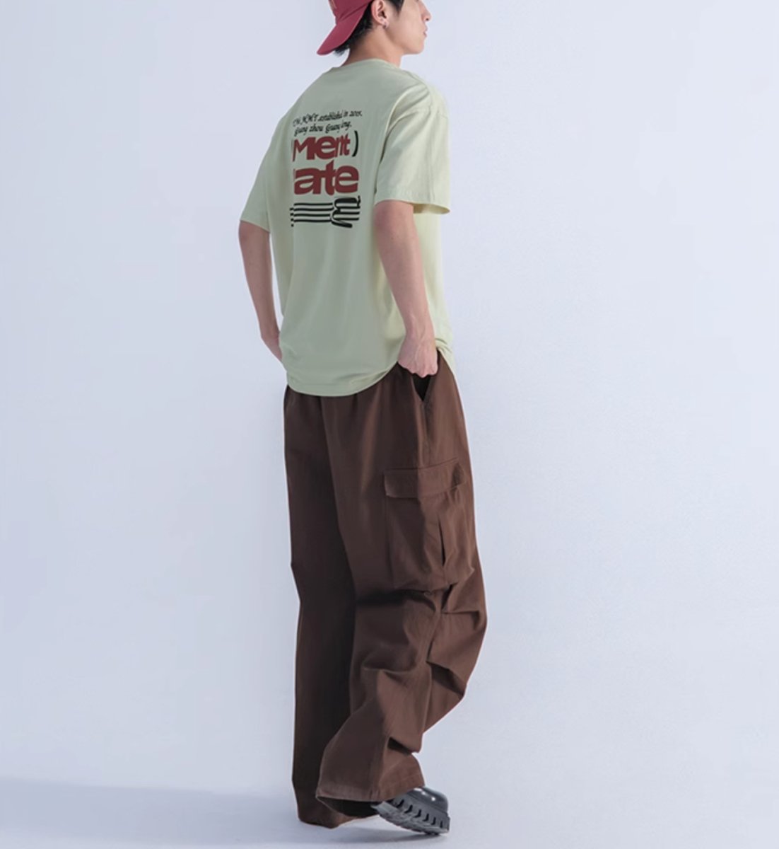 【250G】Back print T-shirt N240 - NNine