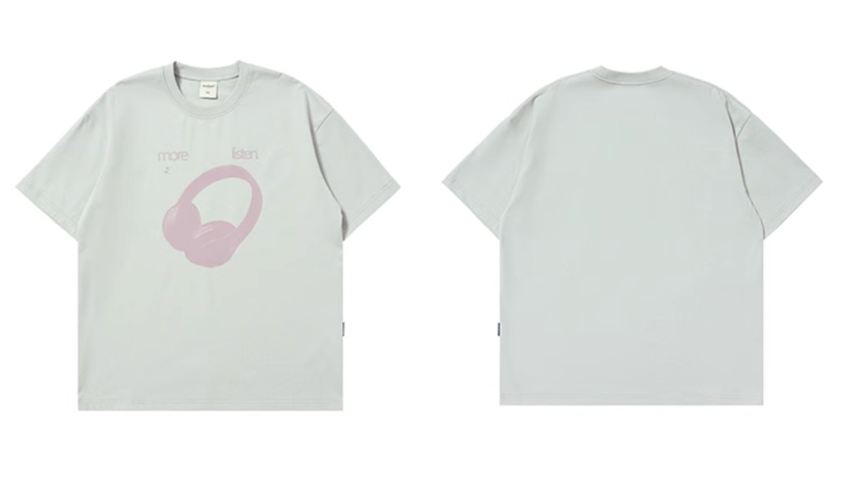 【270G】Headphone print T-shirt N168 - NNine