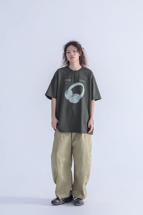 【270G】Headphone print T-shirt N168 - NNine