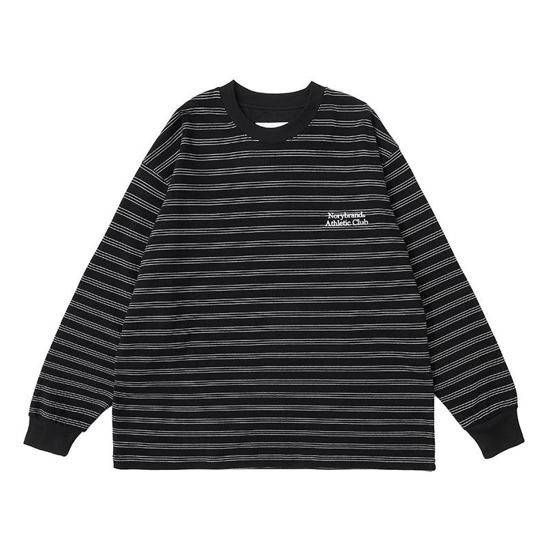 【300G】Border long -sleeved T-shirt N192 - NNine