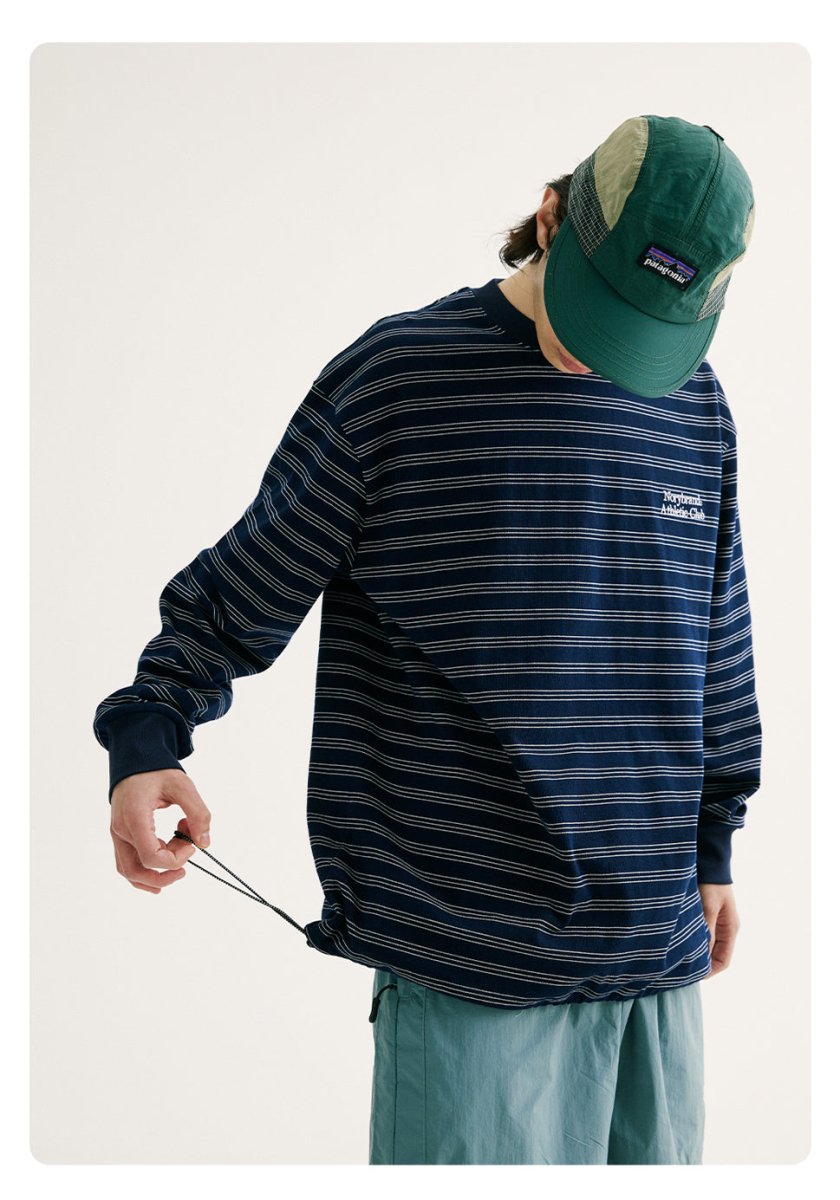 【300G】Border long -sleeved T-shirt N192 - NNine