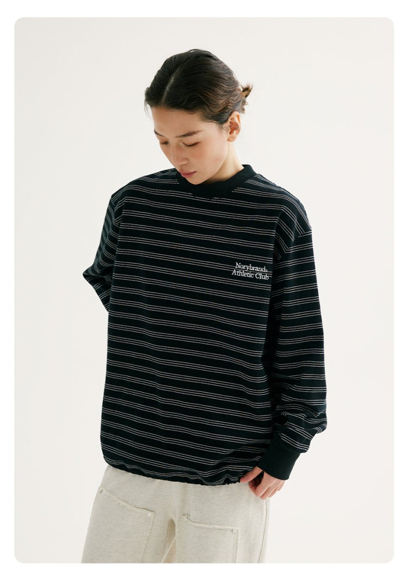 【300G】Border long -sleeved T-shirt N192 - NNine