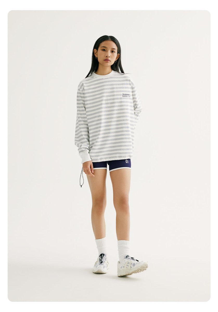 【300G】Border long -sleeved T-shirt N192 - NNine