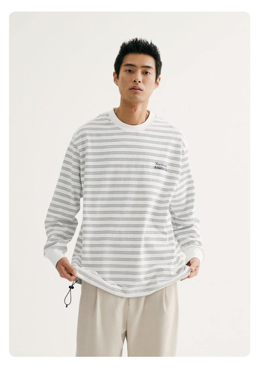 【300G】Border long -sleeved T-shirt N192 - NNine