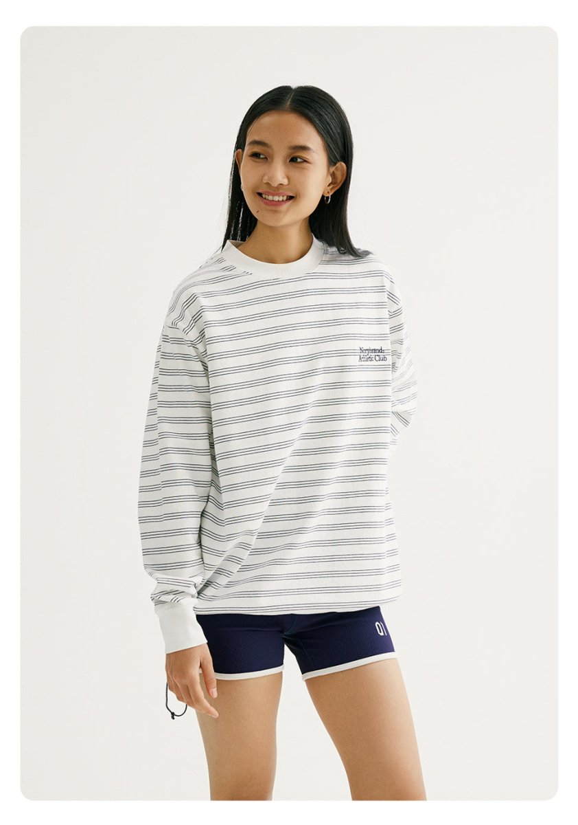 【300G】Border long -sleeved T-shirt N192 - NNine