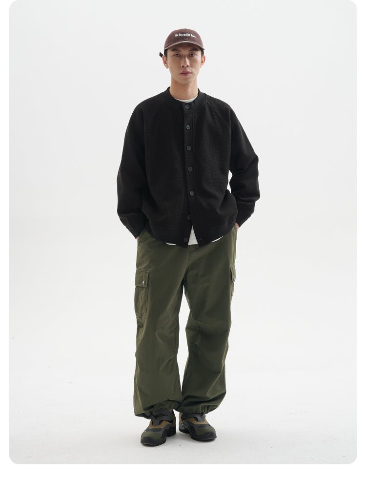 【400G】Heavyweight waffle knit cardigan N187 - NNine